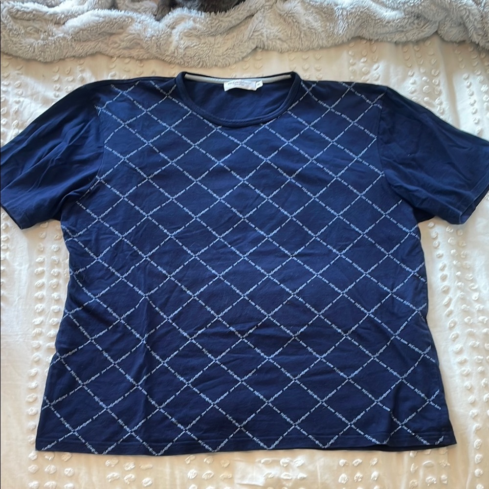 YSL navy argyle shirt